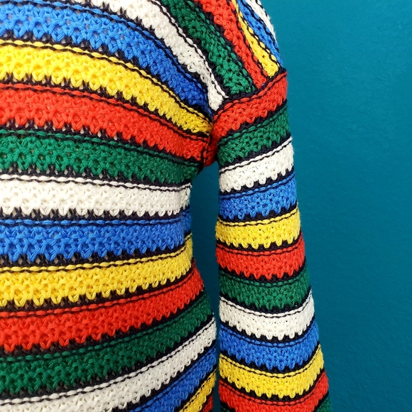 🆕️🎈😊 FOREVER 21 Cotton Rainbow Stripe Sweater // (CHILD) // (NWT) - Picture 1 of 6